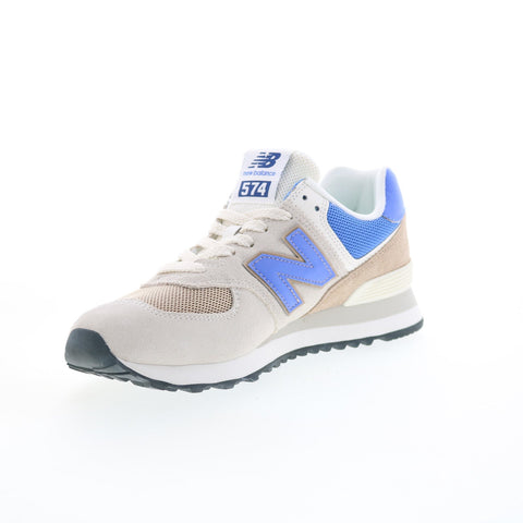 New Balance 574 U574UY2 Mens Beige Suede Lace Up Lifestyle Sneakers Shoes