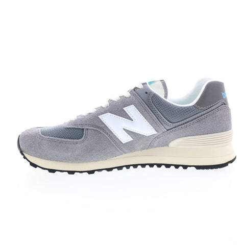 New Balance 574 U574WR2 Mens Gray Suede Lace Up Lifestyle Sneakers Shoes