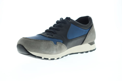 Geox U Emildon Mens Black Canvas Lace Up Euro Sneakers Shoes