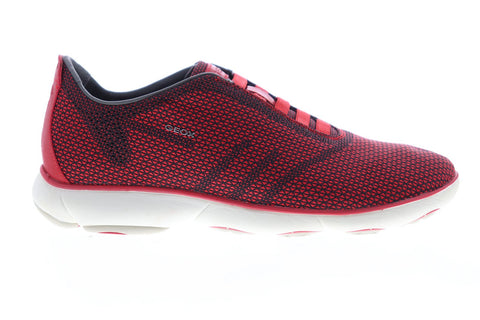 Geox U Nebula U64D7B000ZIC0048 Mens Red Canvas Slip On Sneakers Shoes