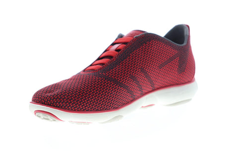 Geox U Nebula U64D7B000ZIC0048 Mens Red Canvas Slip On Sneakers Shoes