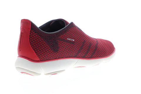 Geox U Nebula U64D7B000ZIC0048 Mens Red Canvas Slip On Sneakers Shoes