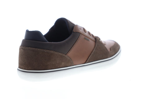 Geox U Box Mens Brown Suede Low Top Lace Up Euro Sneakers Shoes