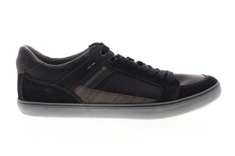Geox U Box U74R3D022MEC9999 Mens Blue Leather Lace Up Low Top Sneakers Shoes