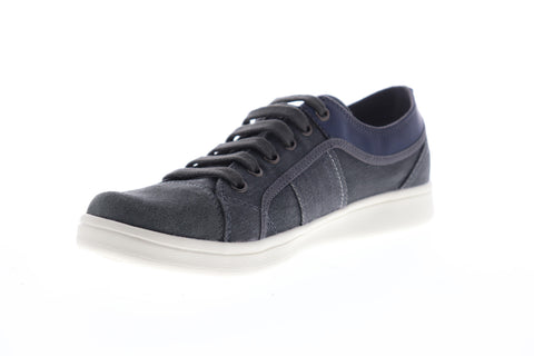 Geox U Warrens Mens Gray Canvas Low Top Lace Up Euro Sneakers Shoes