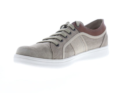 Geox U Warrens Mens Gray Canvas Low Top Lace Up Euro Sneakers Shoes