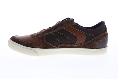 Geox U Box U82R3C022MEC6Z6K Mens Brown Suede Zipper Low Top Sneakers Shoes