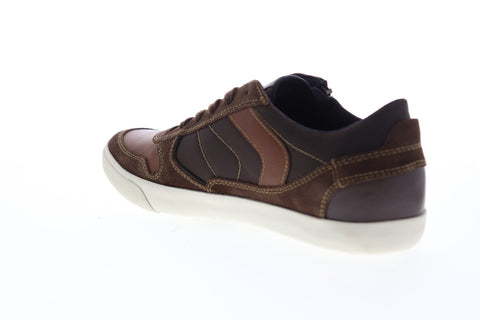 Geox U Box U82R3C022MEC6Z6K Mens Brown Suede Zipper Low Top Sneakers Shoes