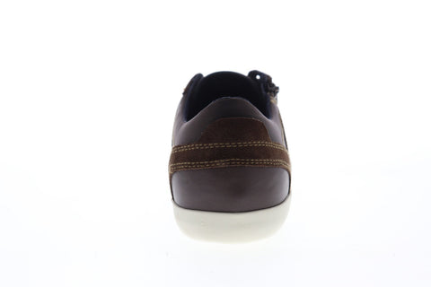 Geox U Box U82R3C022MEC6Z6K Mens Brown Suede Zipper Low Top Sneakers Shoes