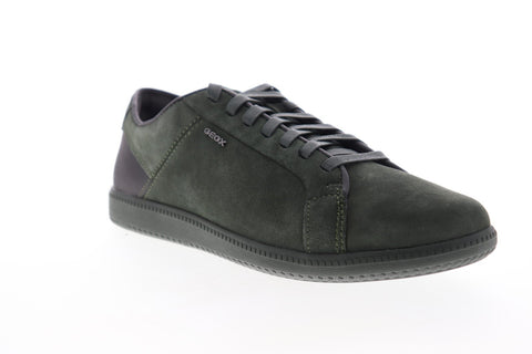 Geox U Keilan U844DD022V2C0529 Mens Green Suede Low Top Sneakers Shoes