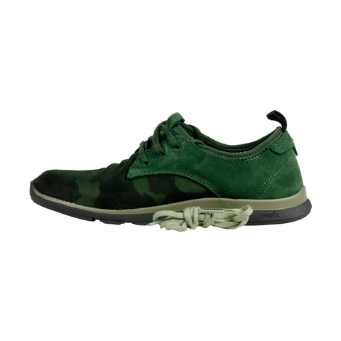 Cushe Shakra UW01555 Womens Green Suede Low Top Lace Up Lifestyle Sneakers Shoes