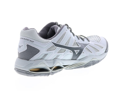 Mizuno Wave Tornado X2 V1GC181280 Womens Gray Mesh Athletic Volleyball Shoes