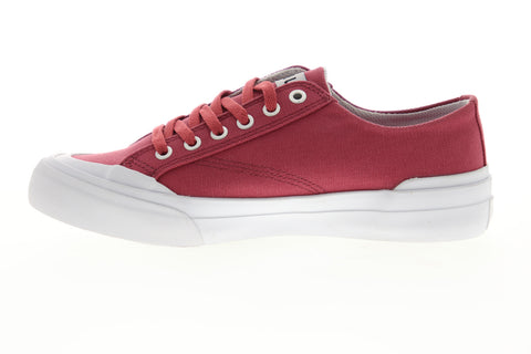 HUF Classic LO ESS TX VC00003 Mens Red Canvas Low Top Skate Sneakers Shoes