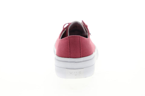 HUF Classic LO ESS TX VC00003 Mens Red Canvas Low Top Skate Sneakers Shoes