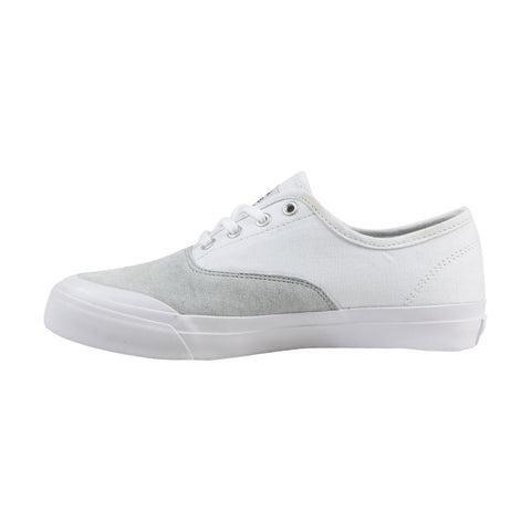 HUF Cromer VC00008 Mens white Canvas Suede Low Top Lace Up Skate Sneakers Shoes