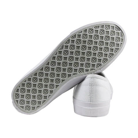 HUF Cromer VC00008 Mens white Canvas Suede Low Top Lace Up Skate Sneakers Shoes