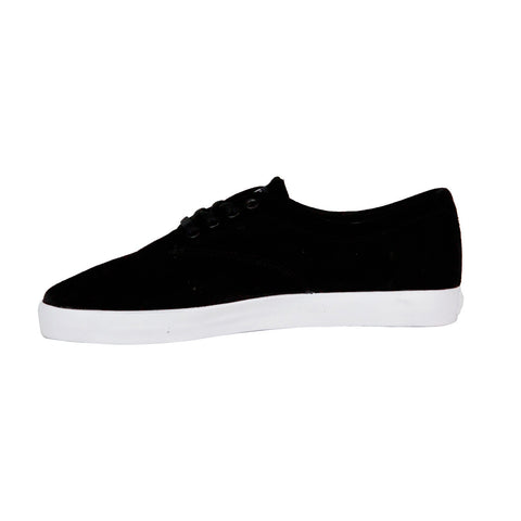 HUF Smu Sutter VC45001 Mens Black Suede Casual Lace Up Low Top Sneakers Shoes