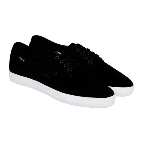 HUF Smu Sutter VC45001 Mens Black Suede Casual Lace Up Low Top Sneakers Shoes