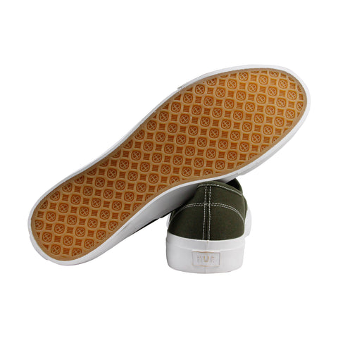 HUF Cromer VC63002 Mens Green Canvas Low Top Lace Up Skate Sneakers Shoes