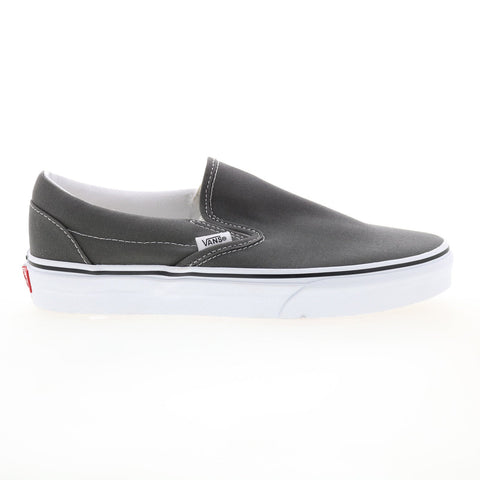 Vans Classic Slip-On VN000EYECHR Mens Gray Canvas Lifestyle Sneakers Shoes