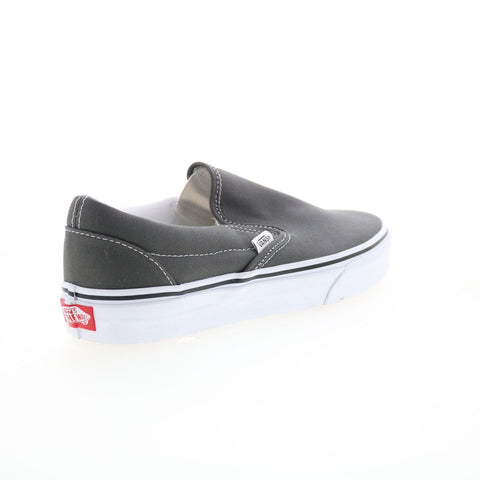Vans Classic Slip-On VN000EYECHR Mens Gray Canvas Lifestyle Sneakers Shoes