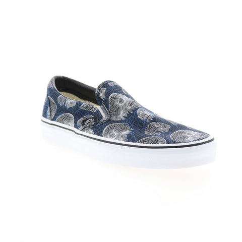 Vans Classic Slip-On VN0A33TB9IB Mens Blue Canvas Lifestyle Sneakers Shoes