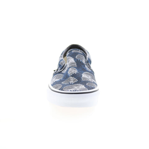 Vans Classic Slip-On VN0A33TB9IB Mens Blue Canvas Lifestyle Sneakers Shoes