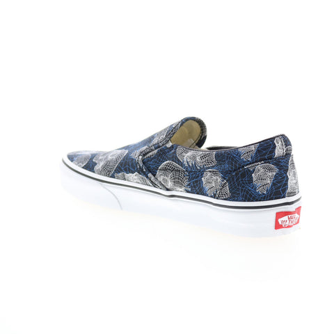Vans Classic Slip-On VN0A33TB9IB Mens Blue Canvas Lifestyle Sneakers Shoes