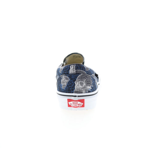 Vans Classic Slip-On VN0A33TB9IB Mens Blue Canvas Lifestyle Sneakers Shoes