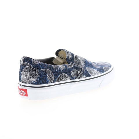 Vans Classic Slip-On VN0A33TB9IB Mens Blue Canvas Lifestyle Sneakers Shoes