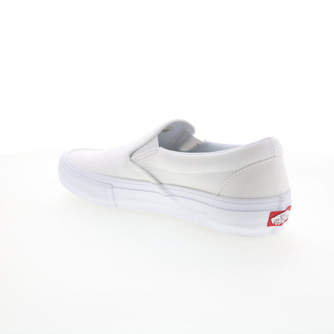 Vans Slip-On Pro VN0A347VWWW Mens White Canvas Lifestyle Sneakers Shoes