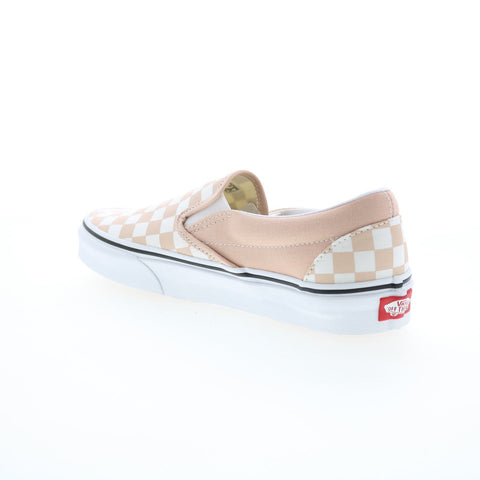Vans Classic Slip-On VN0A38F7QCO Mens Beige Canvas Lifestyle Sneakers Shoes