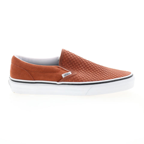 Vans Classic Slip-On VN0A38F7U7G Mens Brown Suede Lifestyle Sneakers Shoes