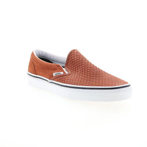 Vans Classic Slip-On VN0A38F7U7G Mens Brown Suede Lifestyle Sneakers Shoes