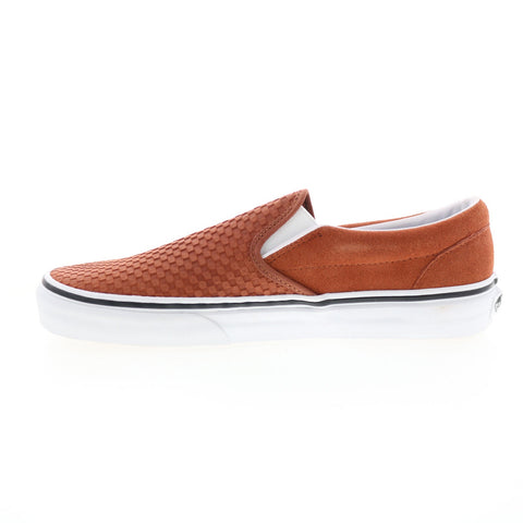 Vans Classic Slip-On VN0A38F7U7G Mens Brown Suede Lifestyle Sneakers Shoes