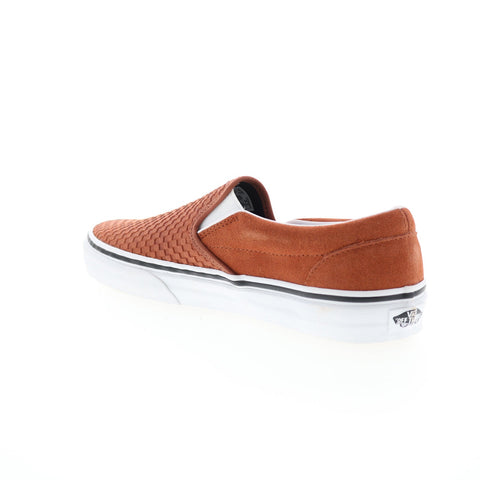 Vans Classic Slip-On VN0A38F7U7G Mens Brown Suede Lifestyle Sneakers Shoes