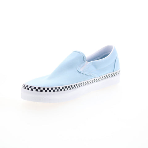 Vans Classic Slip-On VN0A38F7VLS Mens Blue Canvas Lifestyle Sneakers Shoes