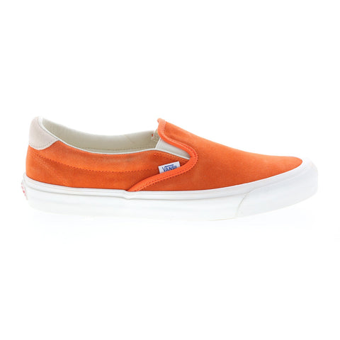 Vans OG Slip-On 59 LX VN0A38FZQM9 Mens Orange Suede Lifestyle Sneakers Shoes