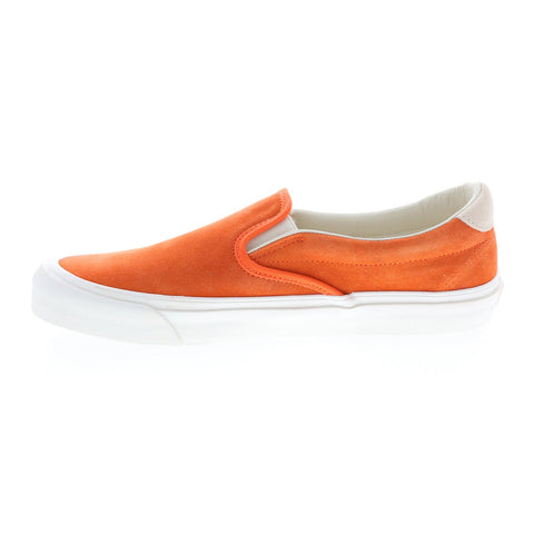 Vans OG Slip-On 59 LX VN0A38FZQM9 Mens Orange Suede Lifestyle Sneakers Shoes