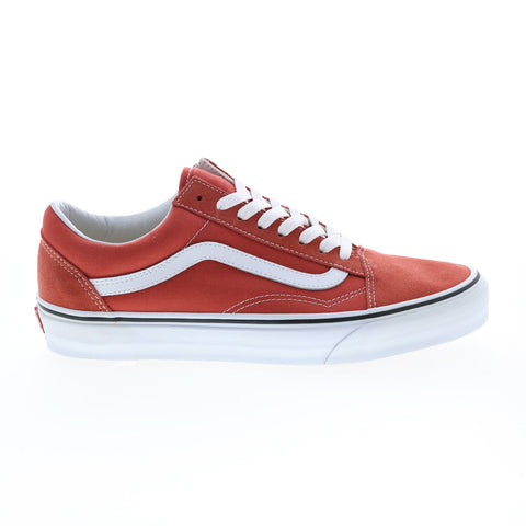 Vans Old Skool VN0A38G1UKZ Mens Orange Suede Lifestyle Sneakers Shoes