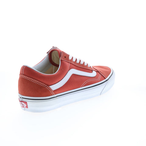 Vans Old Skool VN0A38G1UKZ Mens Orange Suede Lifestyle Sneakers Shoes