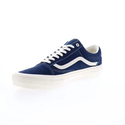 Vans Old Skool Pro VN0A45JC2M0 Mens Blue Suede Lifestyle Sneakers Shoes