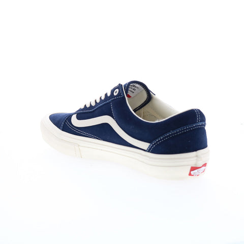 Vans Old Skool Pro VN0A45JC2M0 Mens Blue Suede Lifestyle Sneakers Shoes