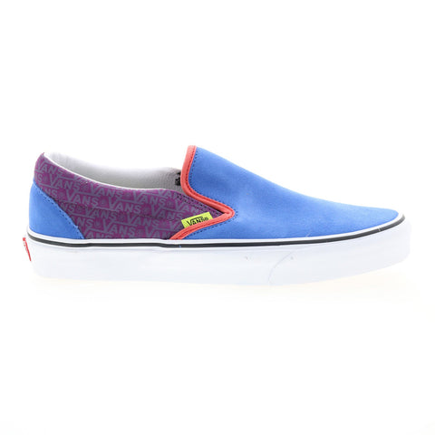 Vans Classic Slip-On VN0A4BV316V Mens Blue Suede Lifestyle Sneakers Shoes