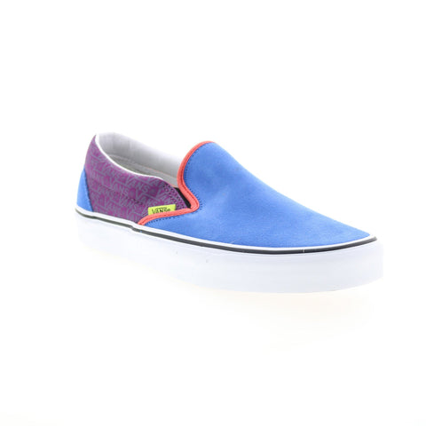 Vans Classic Slip-On VN0A4BV316V Mens Blue Suede Lifestyle Sneakers Shoes