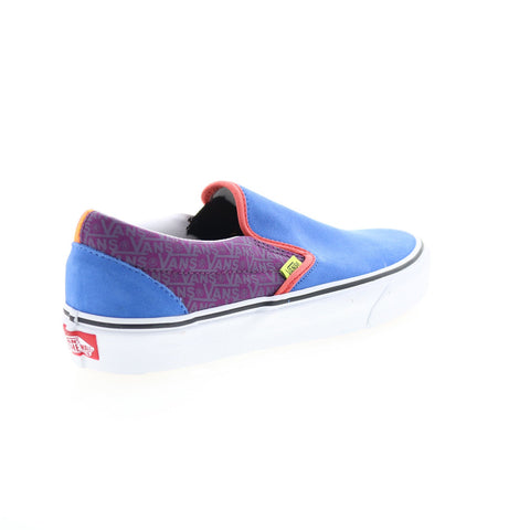 Vans Classic Slip-On VN0A4BV316V Mens Blue Suede Lifestyle Sneakers Shoes