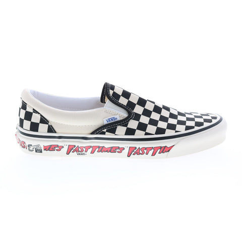 Vans Fast Times x Classic Slip-On 98 DX Mens White Lifestyle Sneakers Shoes