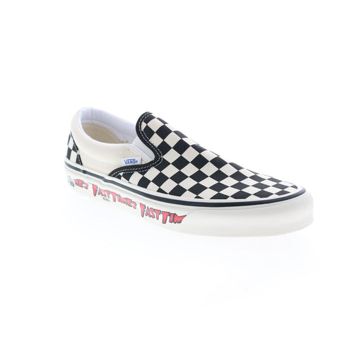 Vans Fast Times x Classic Slip-On 98 DX Mens White Lifestyle Sneakers Shoes