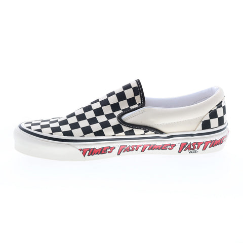 Vans Fast Times x Classic Slip-On 98 DX Mens White Lifestyle Sneakers Shoes