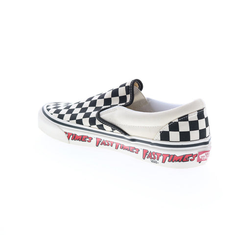 Vans Fast Times x Classic Slip-On 98 DX Mens White Lifestyle Sneakers Shoes